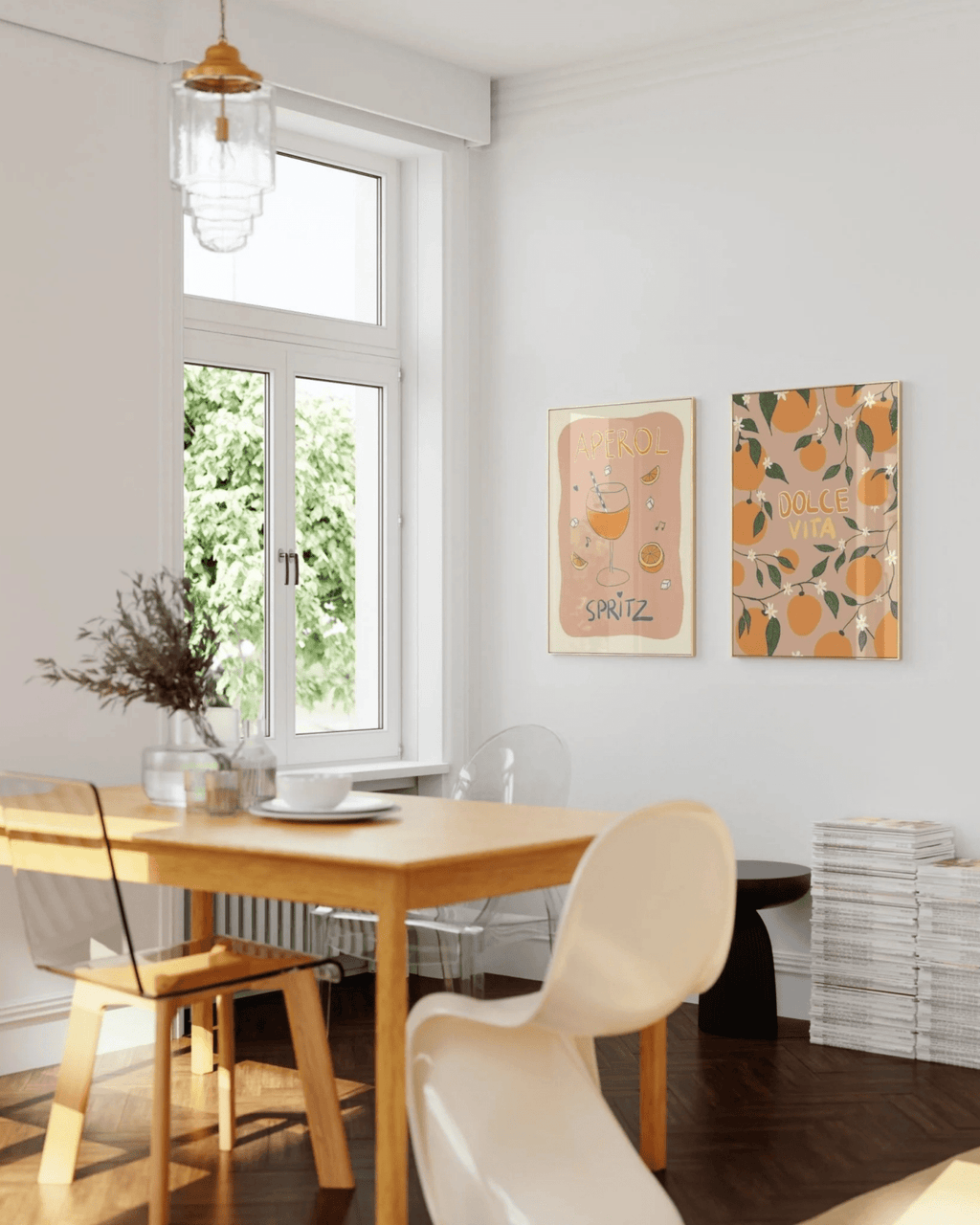 Affiche cuisine tendance la dolce vita – oranges & italie