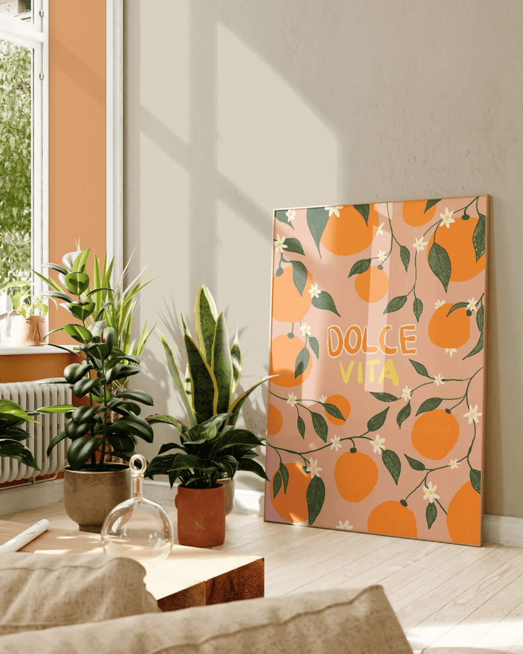 Affiche cuisine tendance la dolce vita – oranges & italie