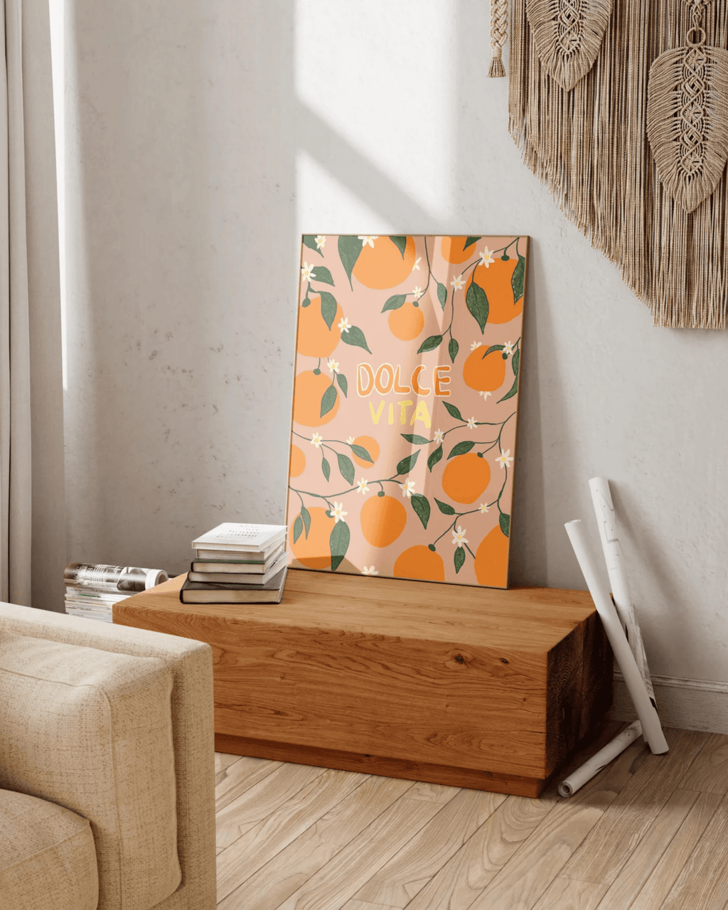 Affiche cuisine tendance la dolce vita – oranges & italie