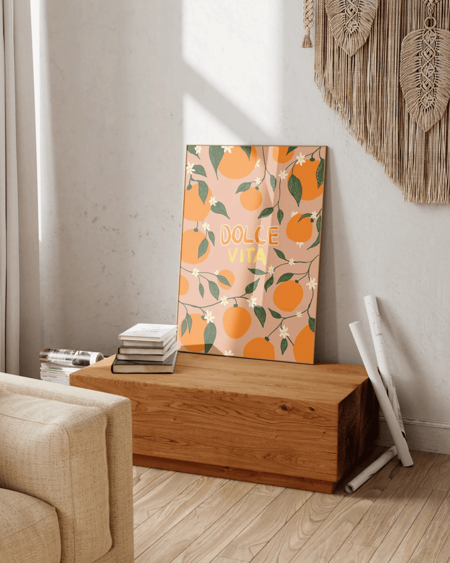 AFFICHE CUISINE TENDANCE LA DOLCE VITA – ORANGES &amp; ITALIE - Lili Margaret