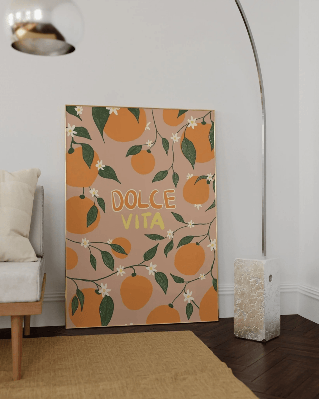 Affiche cuisine tendance la dolce vita – oranges & italie