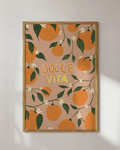 Affiche cuisine tendance la dolce vita – oranges & italie