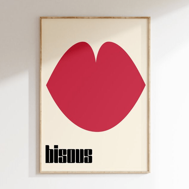 Affiche déco Bisous - Inoui