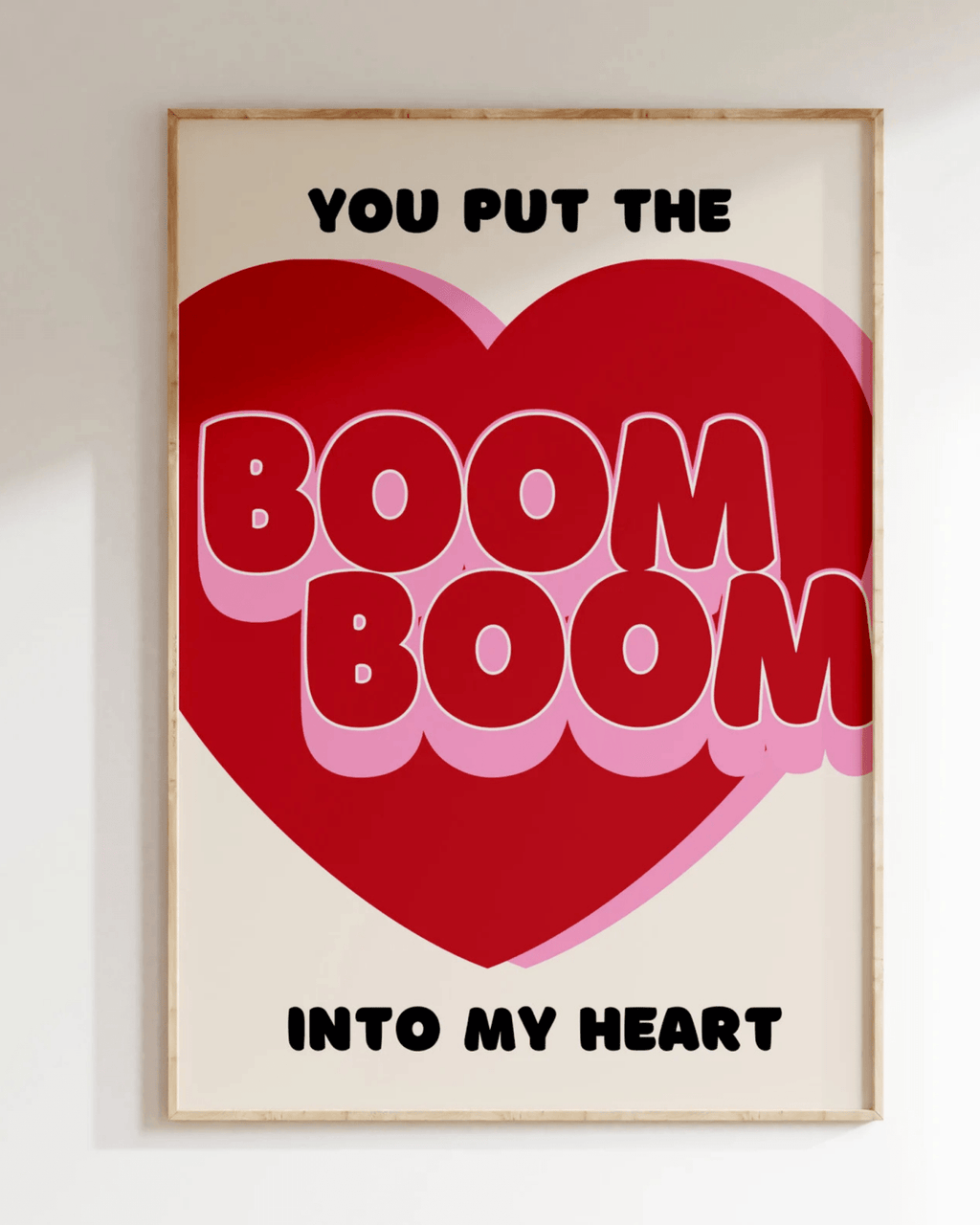 Affiche déco tendance boom boom - style moderne | inouï