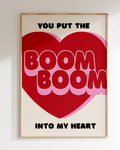 Affiche déco tendance boom boom - style moderne | inouï