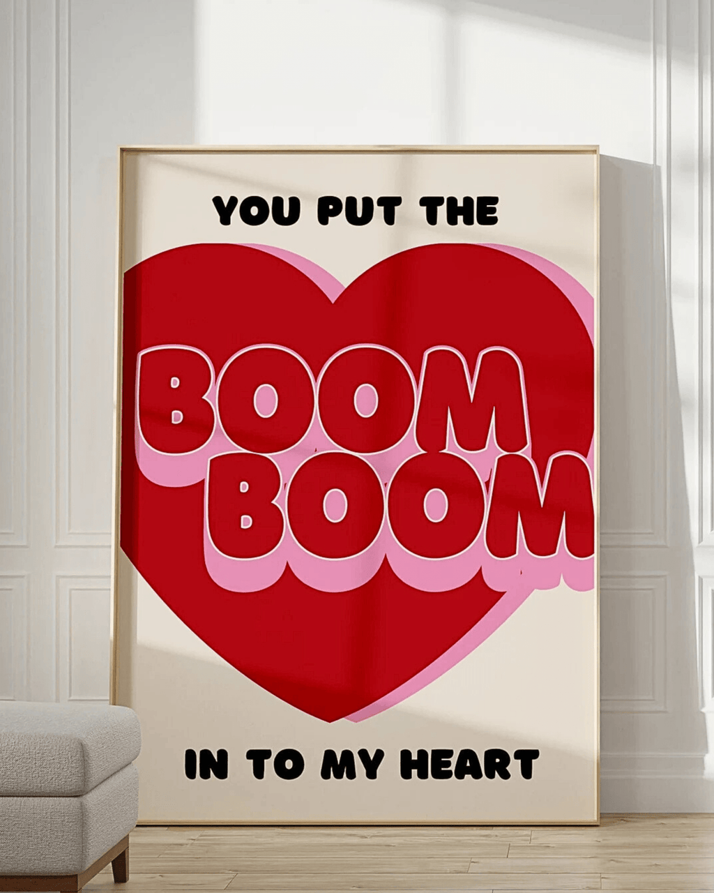 Affiche déco tendance boom boom - style moderne | inouï
