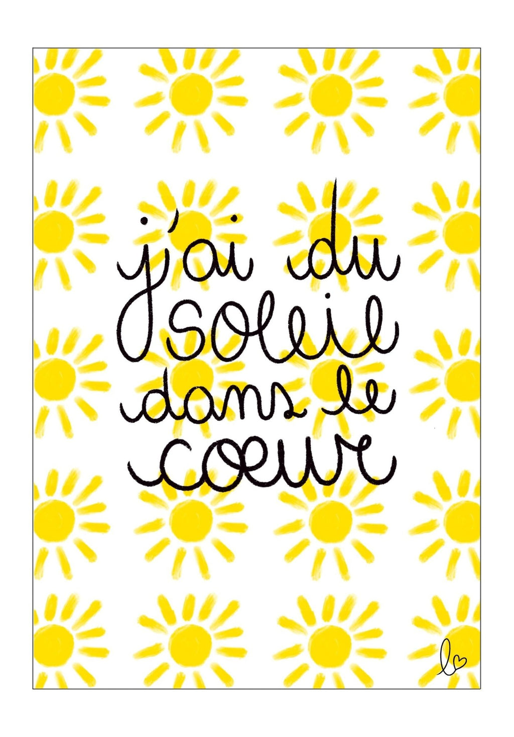 Affiche chambre enfant déco tendance "soleils" - illustration fait main