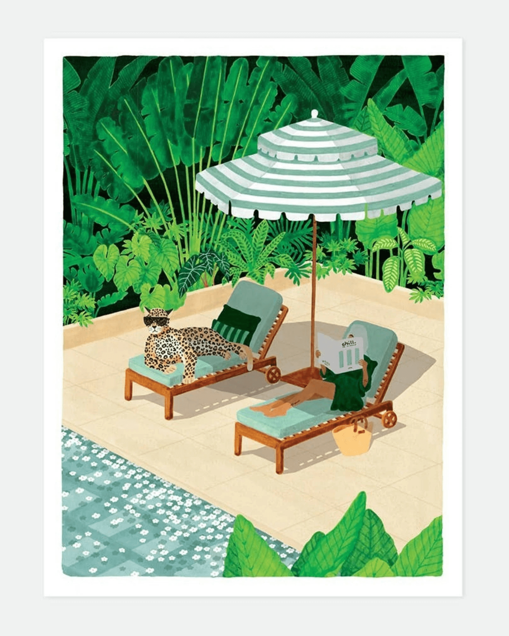 Affiche déco tendance - Summer pool all the ways to say - Lili Margaret