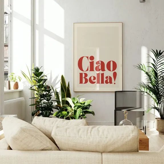 Affiche déco tendance ciao bella - inouï