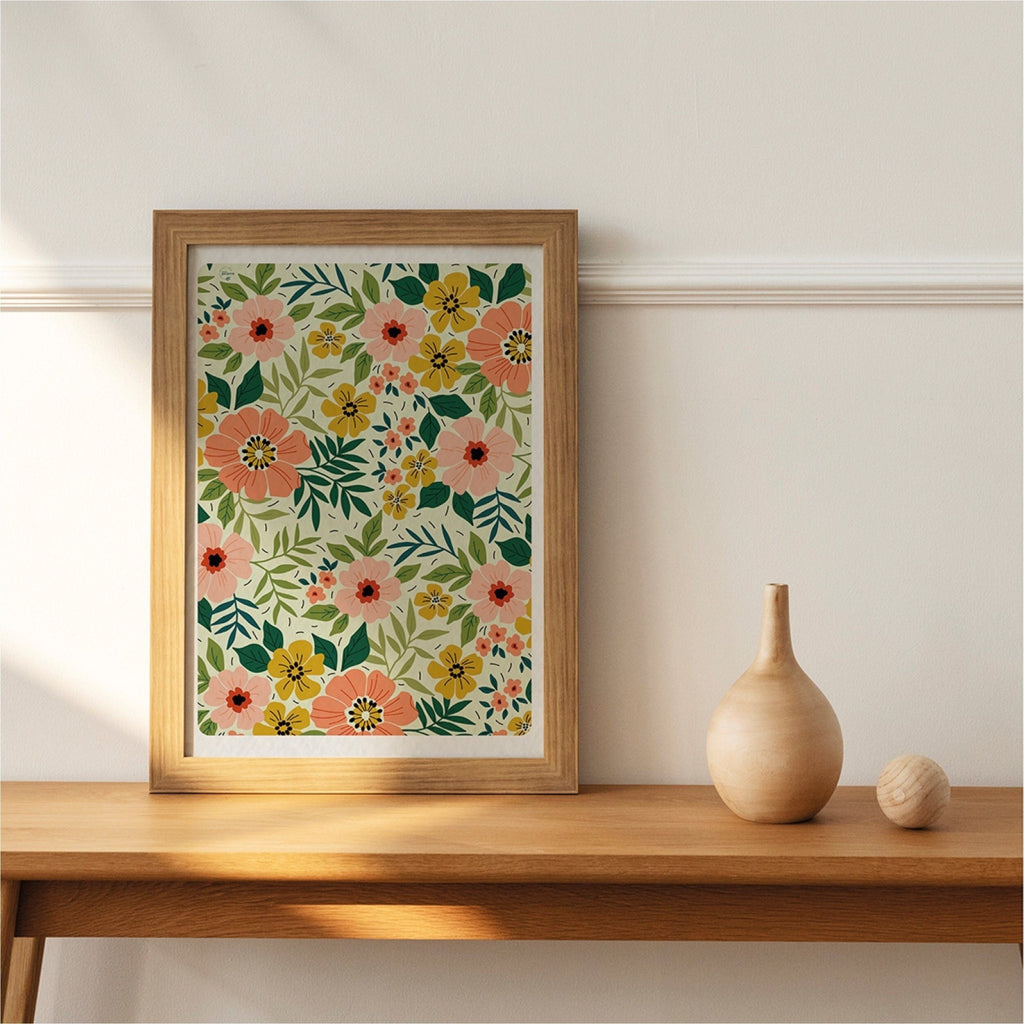 Affiche fleurs nature - maison joliette