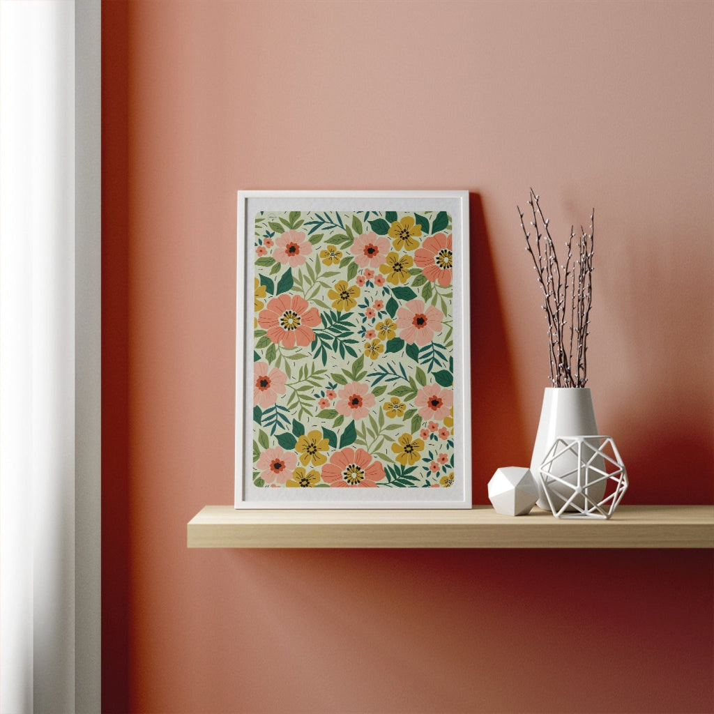 Affiche fleurs nature - maison joliette