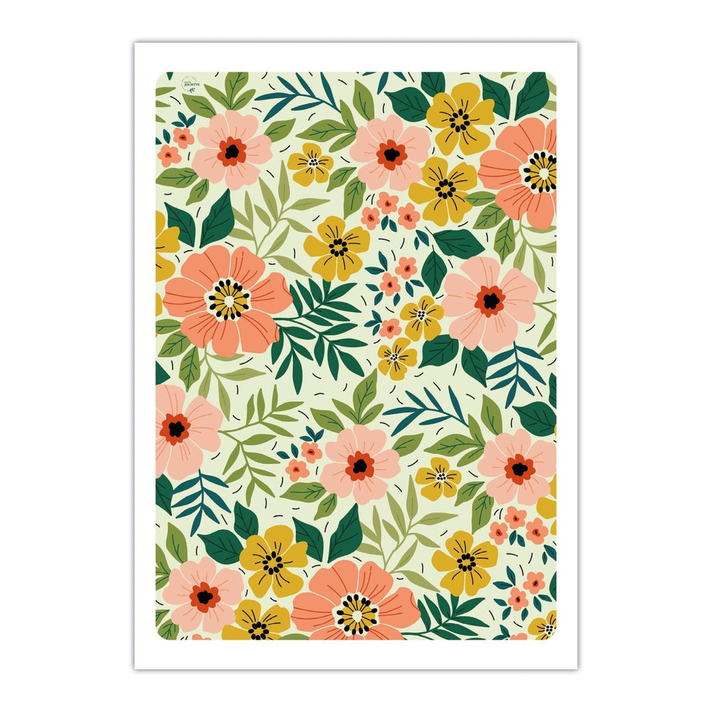 Affiche fleurs nature - maison joliette