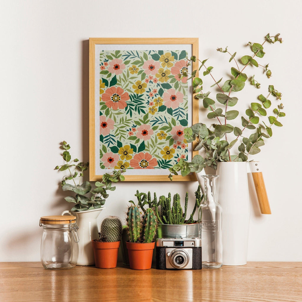 Affiche fleurs nature - maison joliette