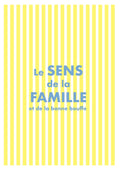 Affiche déco famille - rayures jaunes et message tendre