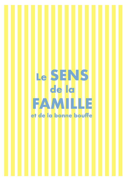 AFFICHE LE SENS DE LA FAMILLE – RAYURES JAUNE piplet paper - Lili Margaret