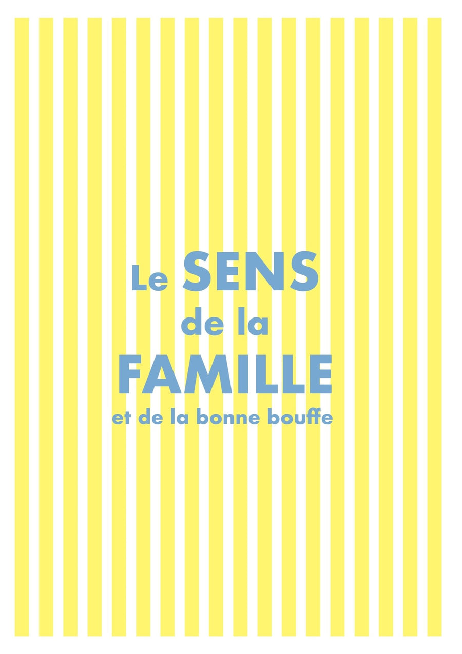 Affiche cittaion famille - rayures jaunes
