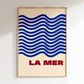 Affiche mer et vagues bleues