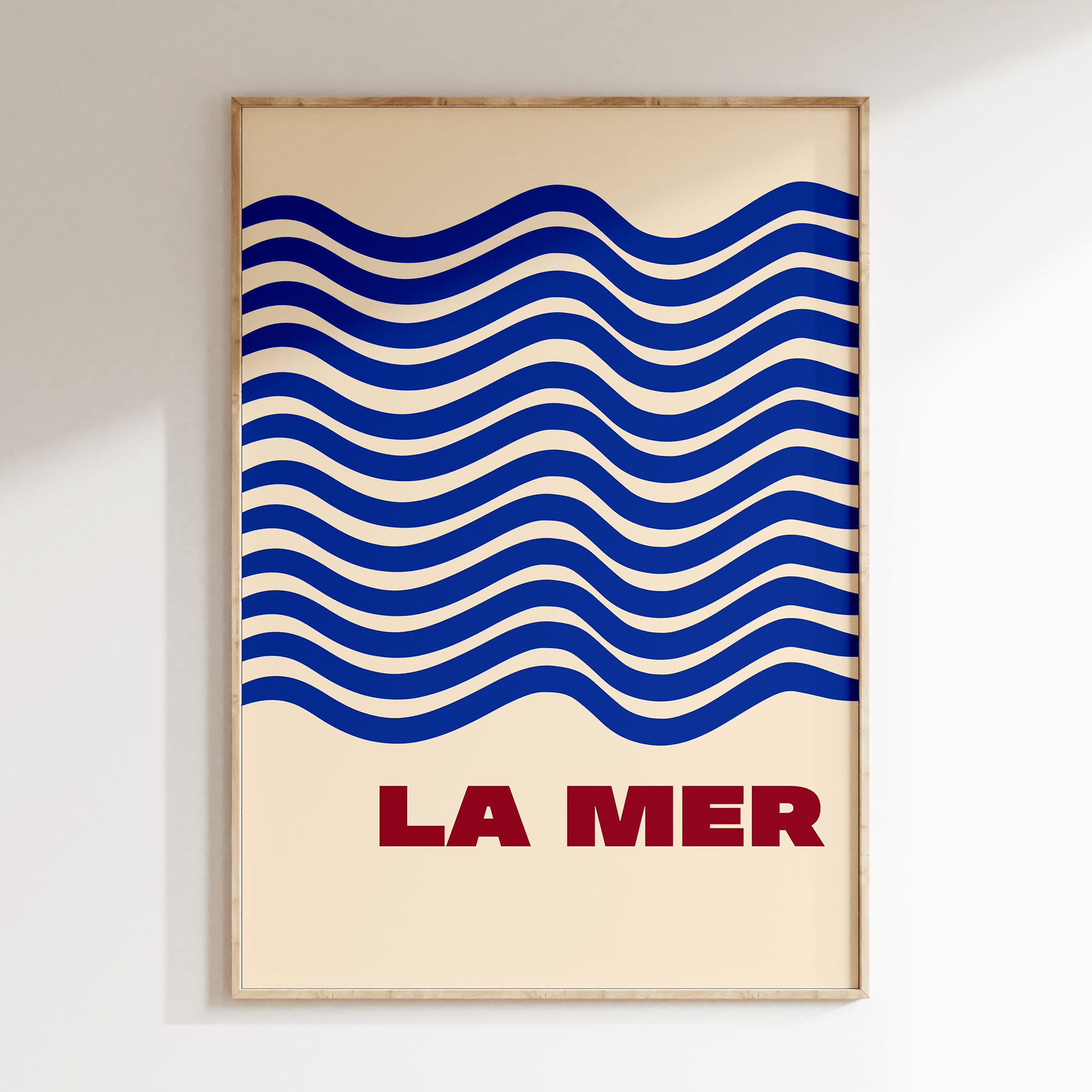 Affiche mer et vagues bleues