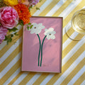 Affiche moderne fleurs blanches