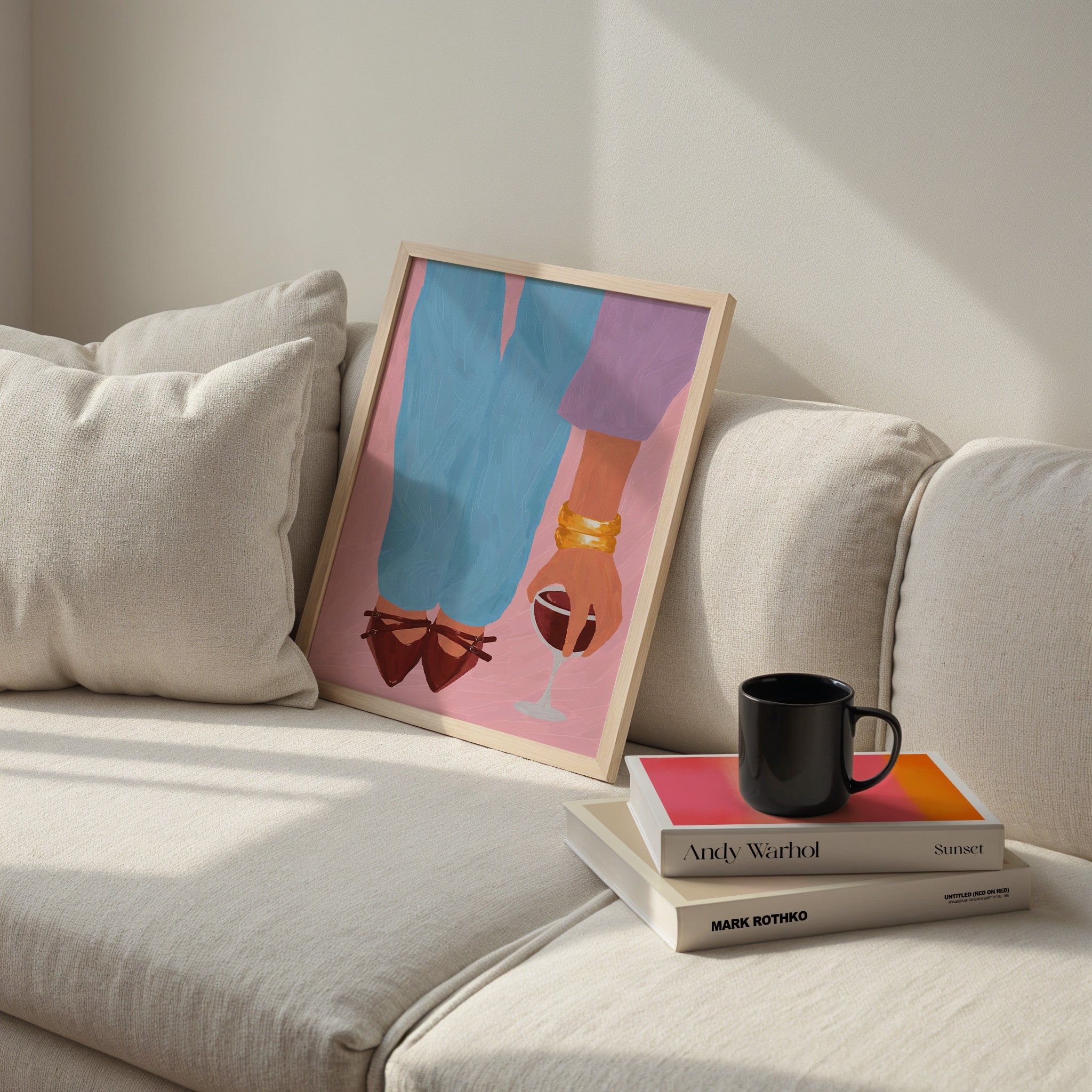 Affiche moderne Woman With Wine Glass - Inouï