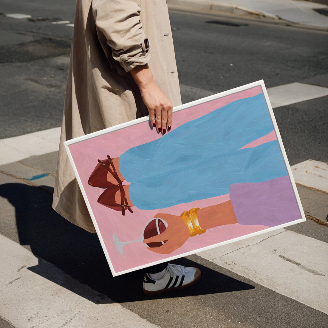 Affiche moderne Woman With Wine Glass - Inouï