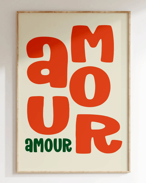 Affiche murale amour inouï – poster artistique coloré