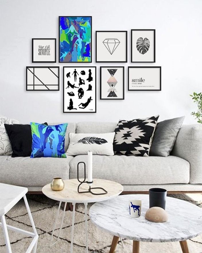 Affiche murale art moderne camougirl blue - les ombres de marie