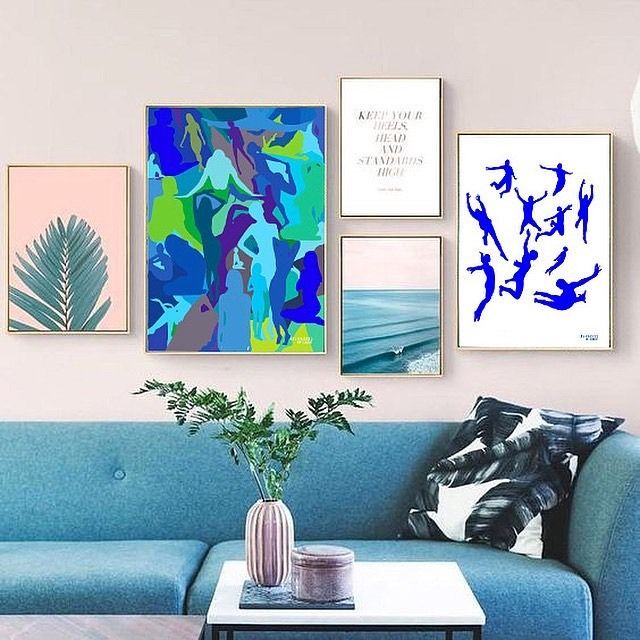 Affiche murale art moderne camougirl blue - les ombres de marie