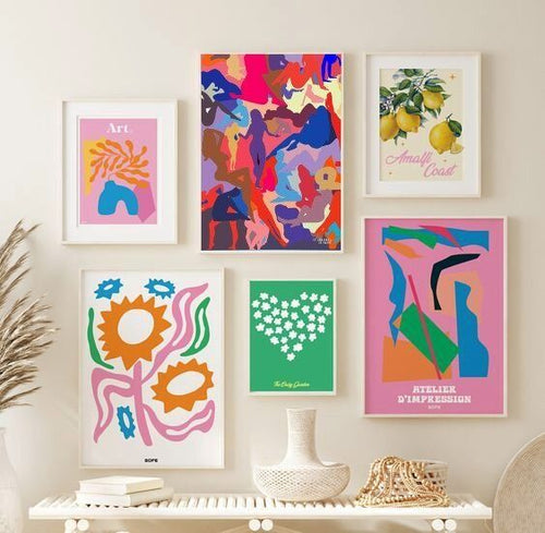 Affiche murale art moderne camougirl rose - les ombres de marie