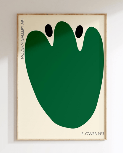 AFFICHE MURALE COLORÉE SALON FLOWER N°3 GREEN - Inouï - Lili Margaret