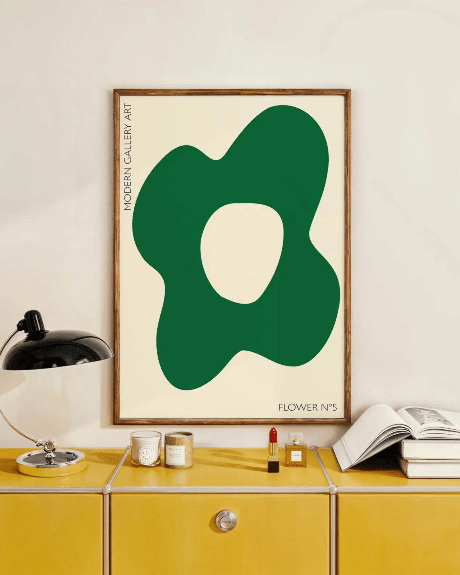 AFFICHE MURALE DÉCO SALON FLOWER N°5 GREEN - Inouï - Lili Margaret