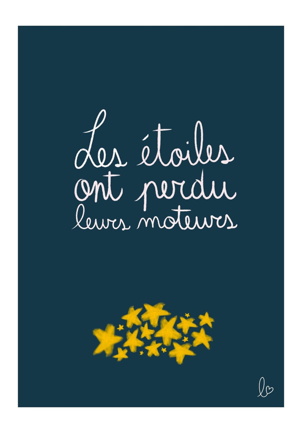 Affiche chambre enfant "étoiles" - illustration fait main en france