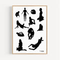 Affiche murale moderne noir & blanc ink - les ombres de marie