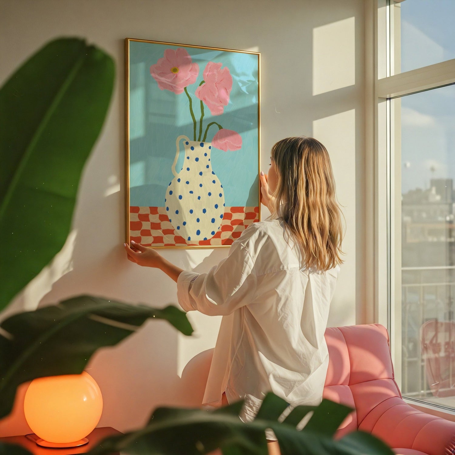 Affiche Pink Flowers Vase - Inouï