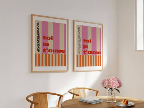 Affiche poster Toi, je t'aime - Papier and Co.