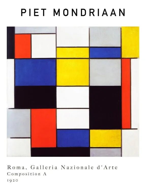 AFFICHE TABLEAU PIET MONDRIAN - COMPOSITION A - Esque - Lili Margaret