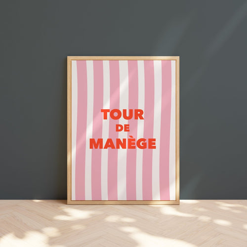 Affiche rayures tour de manège - illustration poétique