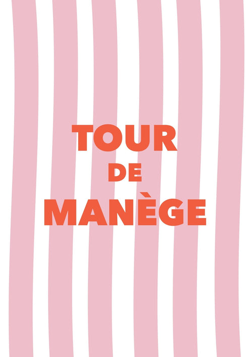 Affiche rayures tour de manège - illustration poétique