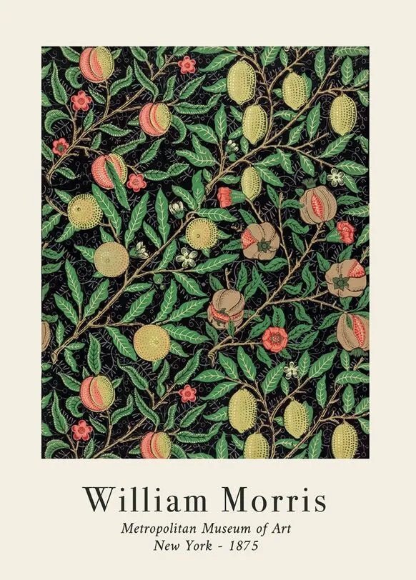 AFFICHE WILLIAM MORRIS - MOTIFS DE FRUITS - Esque - Lili Margaret