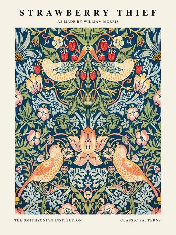Affiche murale artistique william morris - voleur de fraises esque