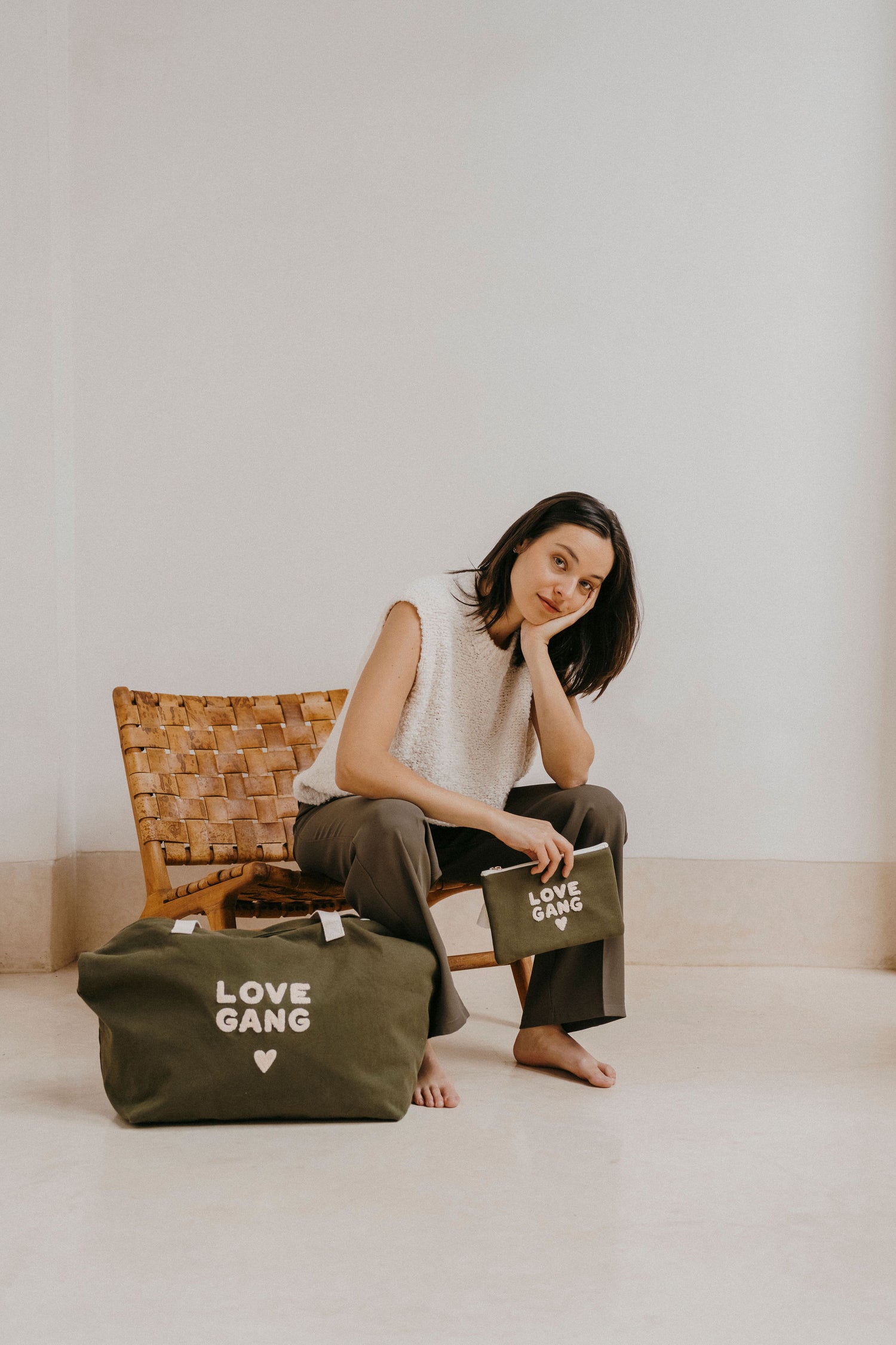 Pochette en tissu femme &quot;love gang&quot; - zakuw