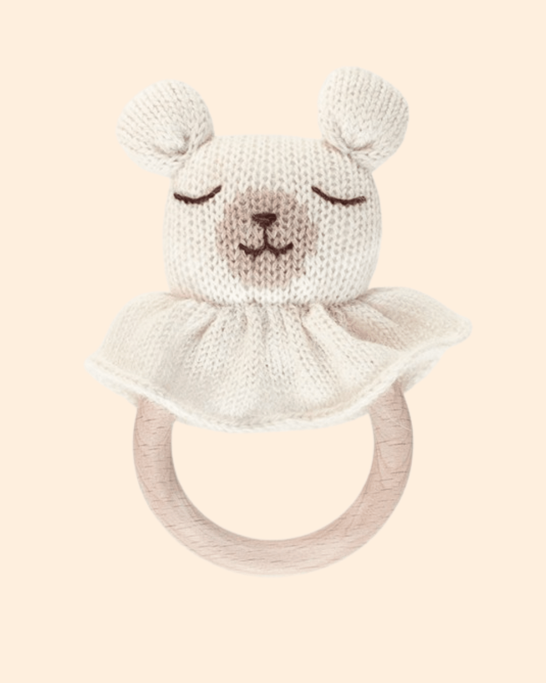 ANNEAU DE DENTITION BOIS NATUREL - OURS POLAIRE | Main sauvage - Lili Margaret
