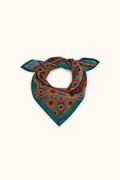 Foulard fleuri en voile de coton Falala – Azul Aloe – Apaches Collections – vue 1
