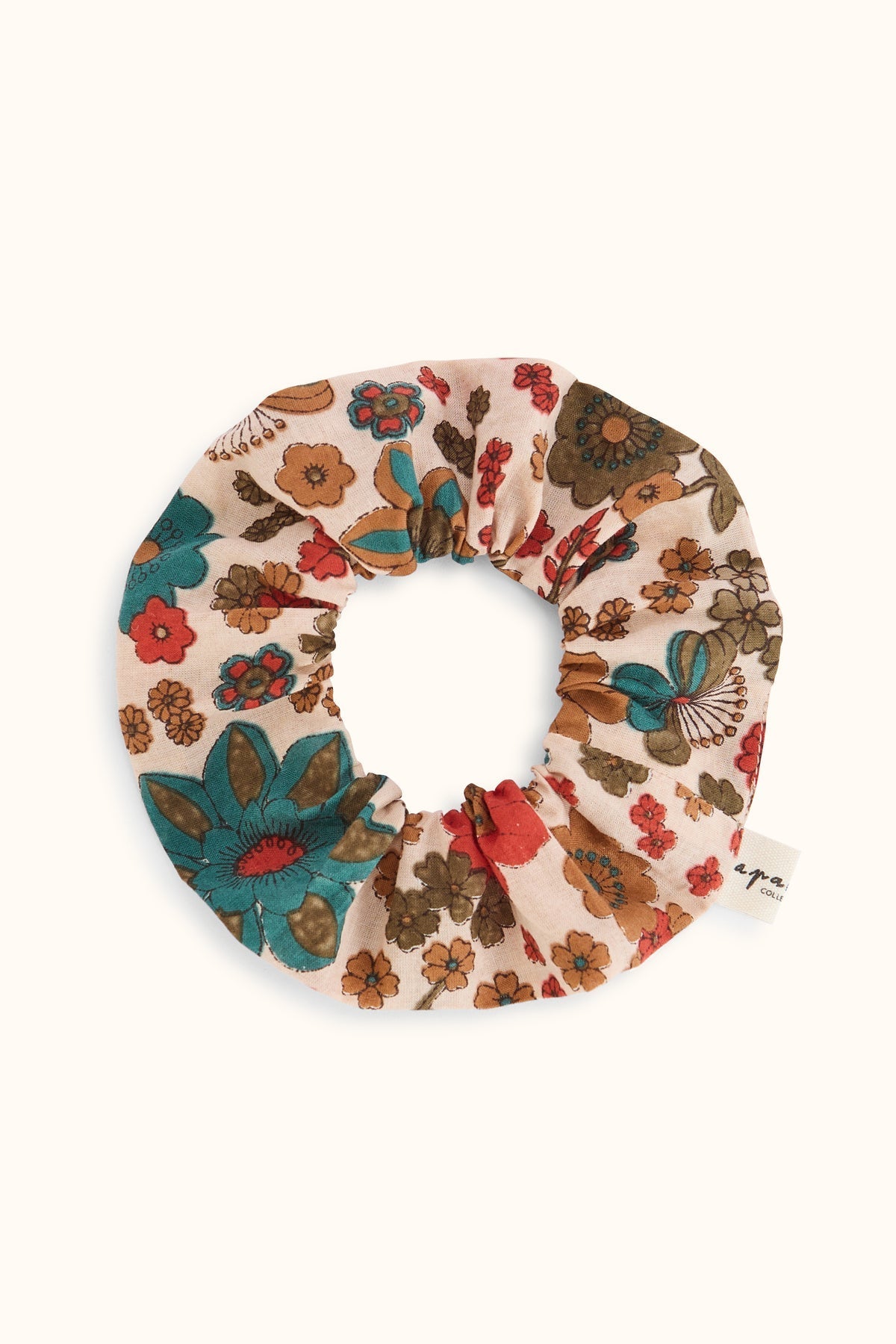 Grand chouchou fleuri Manju – Bolero Macadamia – Apaches Collections – vue 1