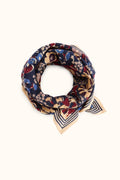 Grand foulard fleuri en coton Latika – September Indigo – Apaches Collections – vue 1