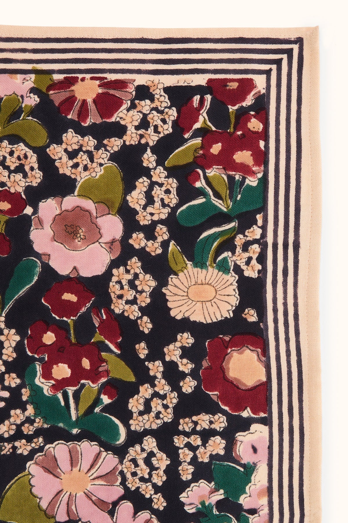 Petit foulard fleuri en coton Manika – September Taffeta – Apaches Collections – vue 5