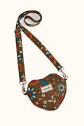 Petit sac cœur enfant fleuri Jaan – Bolero Fougère – Apaches Collections – vue 1