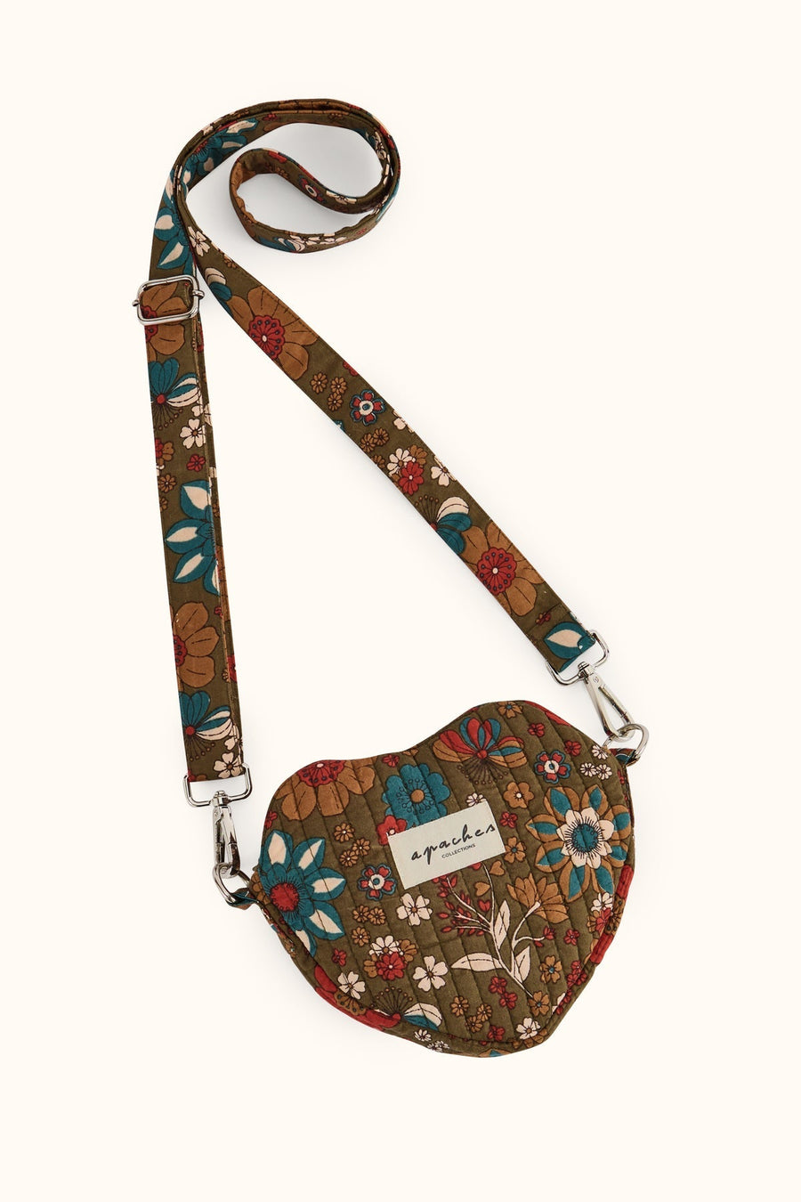 Petit sac cœur enfant fleuri Jaan - Bolero Fougère
