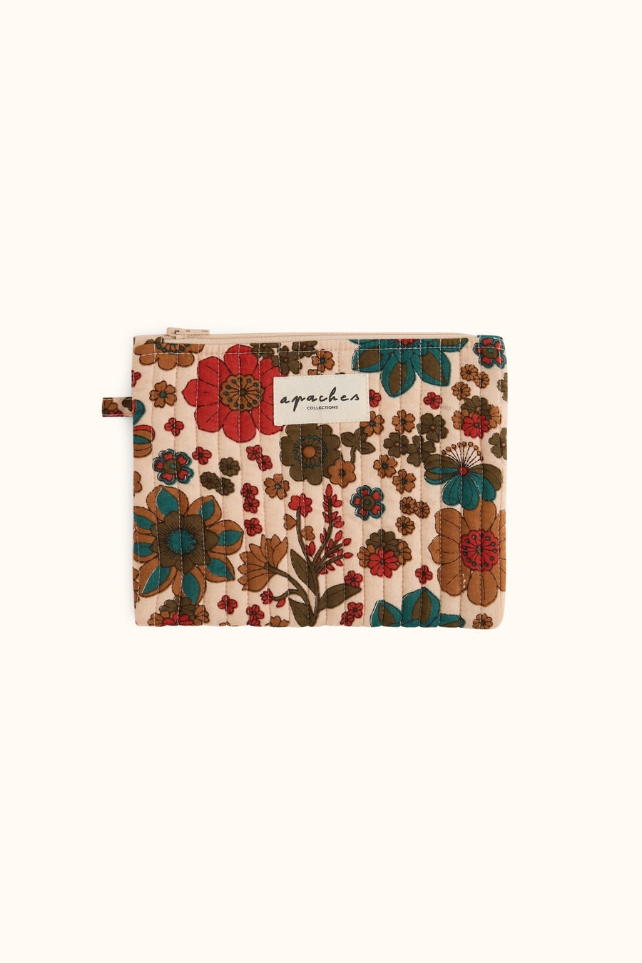 Petite pochette fleurie matelassée Mana - Bolero Macadamia
