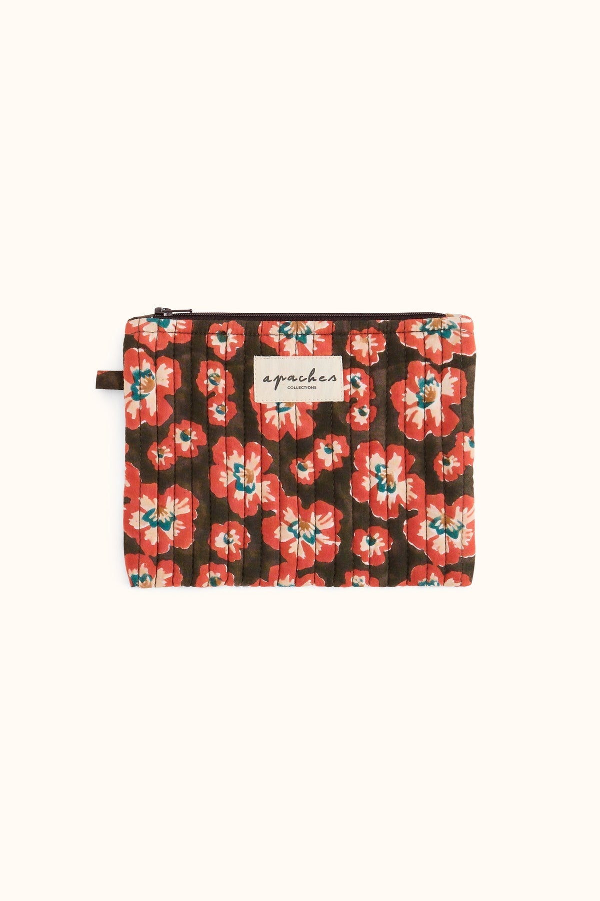 Petite pochette fleurie matelassée Mana – Carmen Chili – Apaches Collections – vue 1